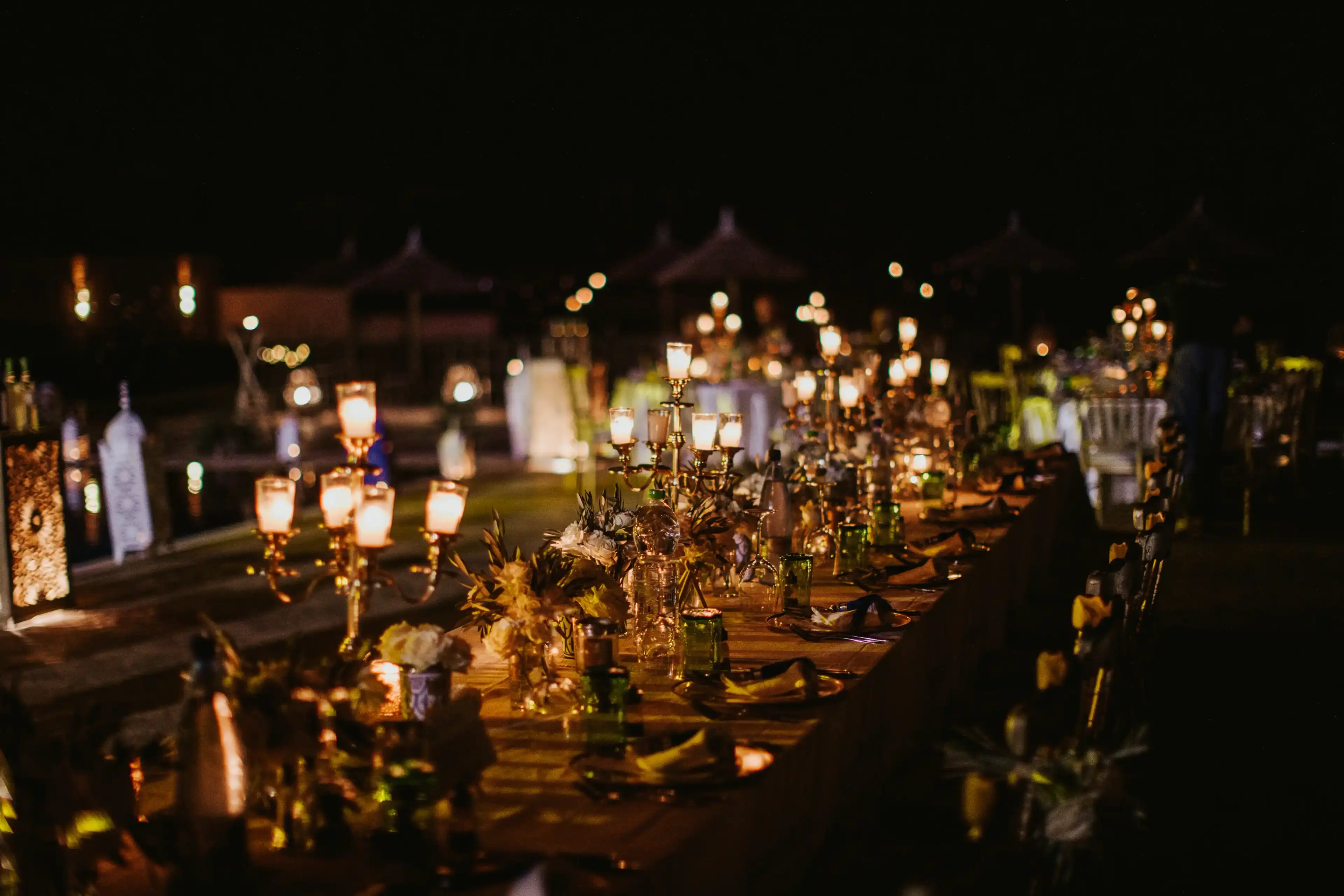 Table de dîner de mariage à Marrakech
