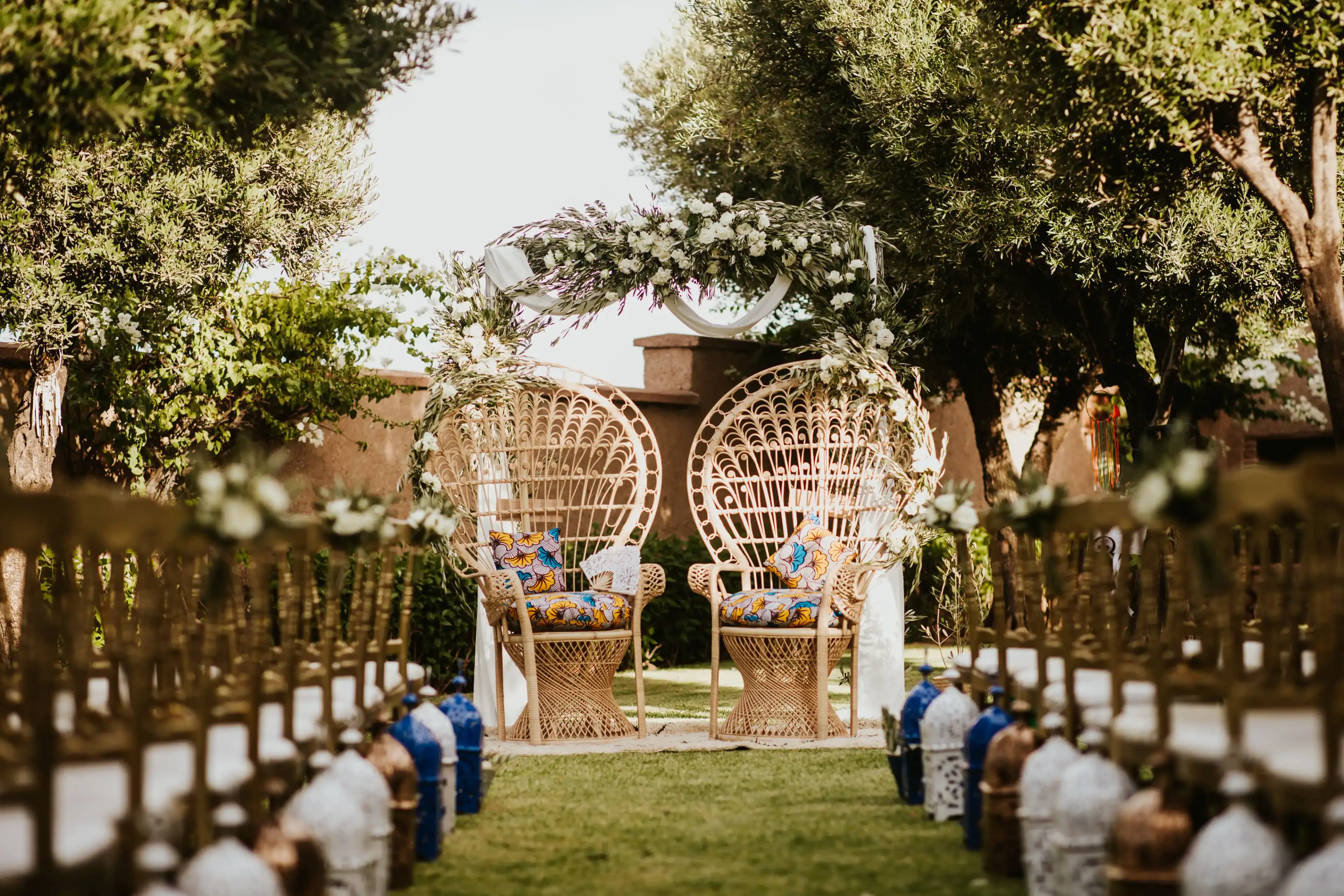Wedding ceremony set in Marrakech