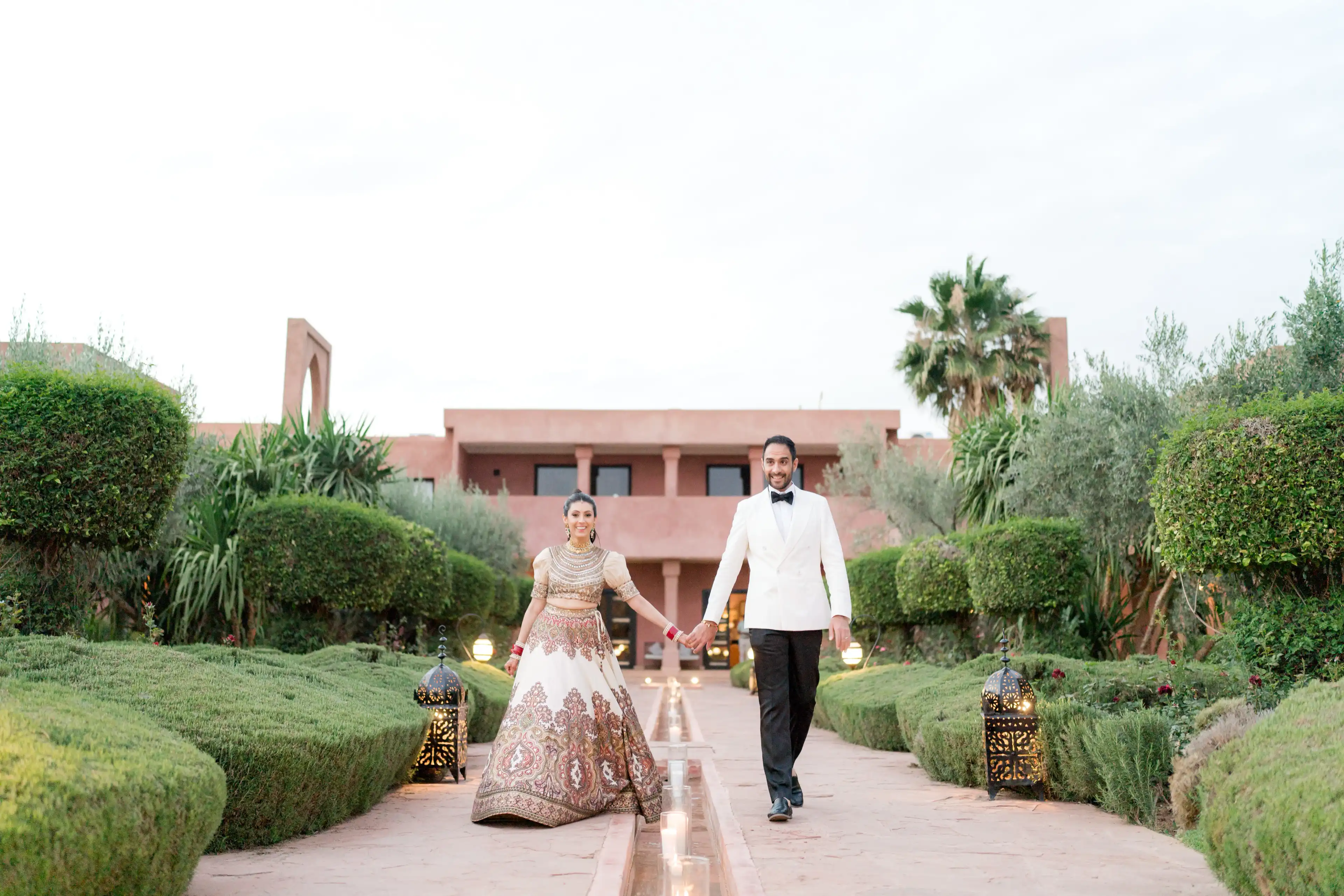 Mariage indien décontracté et luxueux aux Jardins De Zyriab, à Marrakech 