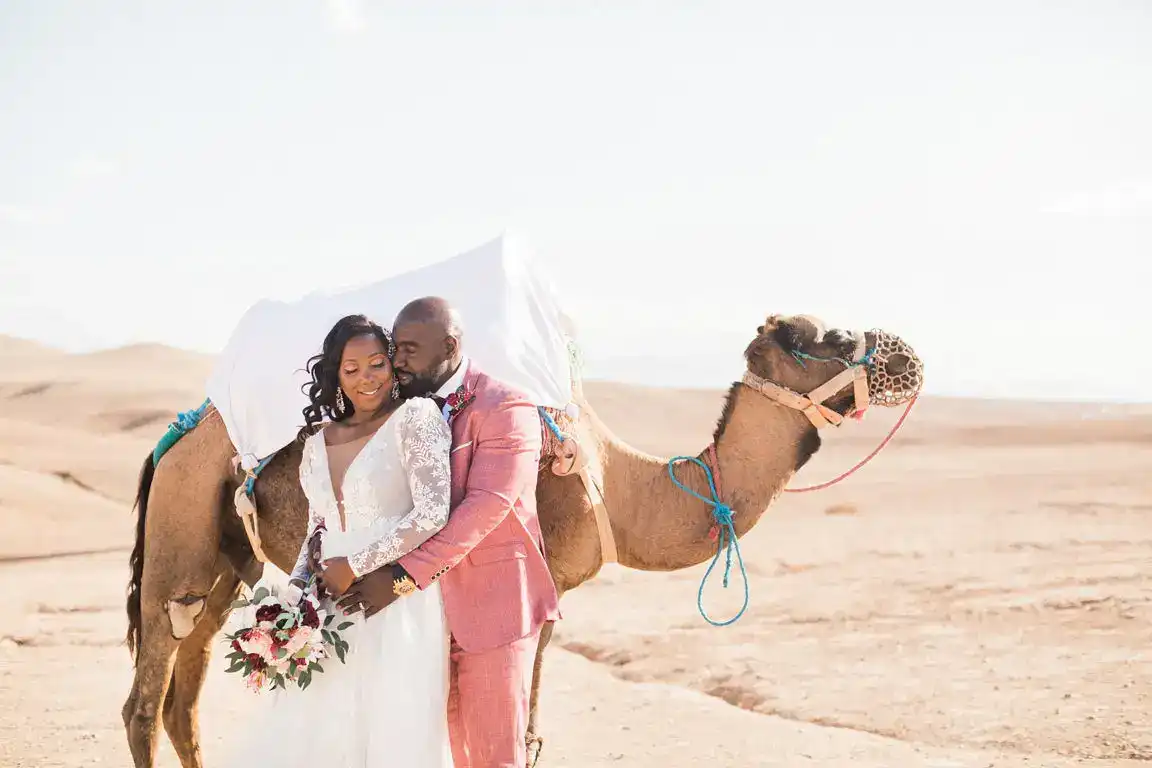 Timeless and elegant desert elopement in Morocco